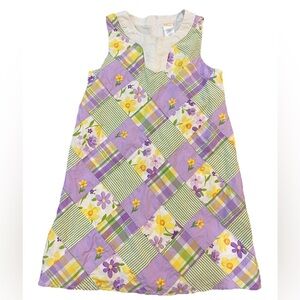Gymboree girls Easter dress patchwork daffodil size 7